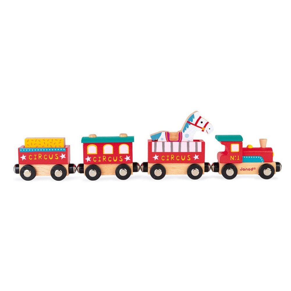 Janod  Circus  Magnetic Connector Wooden Train Brand New For Age 3+